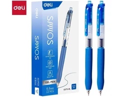 Gelinis rašiklis DELI SMMOS G075 0,5mm, mėlynos spalvos