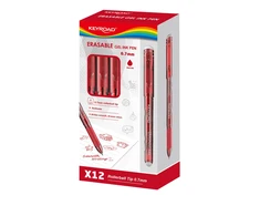 Gelinis rašiklis Keyroad 0.7mm, ištrinamas, raudonos spalvos