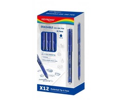 Gelinis rašiklis Keyroad 0.7mm, ištrinamas, mėlynos spalvos