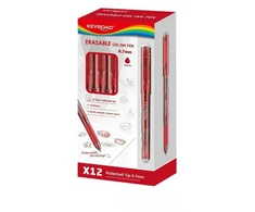 Gelinis rašiklis Keyroad 0.7mm, ištrinamas, raudonos spalvos
