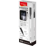 Gelinis rašiklis Keyroad FineLine 0.4mm, juodos spalvos