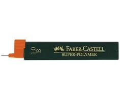Grafitai Faber-Castell Super Polymer, B, 1mm, 12 vnt.