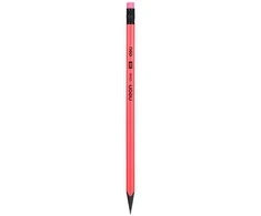 Grafitinis pieštukas Deli Neon U54600, HB, neoninių spalvų, su trintuku