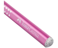 Grafitinis pieštukas Faber-Castell Jumbo Sparkle, rožinės spalvos
