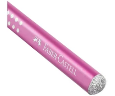*Grafitinis pieštukas Faber-Castell Jumbo Sparkle, rožinės spalvos