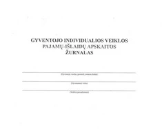 Gyventojo individualios veiklos pajamų-išlaidų apskaitos žurnalas, A4, 24 lapai