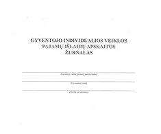 Gyventojo individualios veiklos pajamų-išlaidų apskaitos žurnalas, A4, 24 lapai
