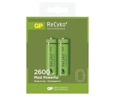 Įkraunami elementai GP ReCyko+ AA,HR6, 1,2V/2700mAh, pakuotėje 2 vnt