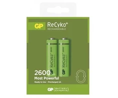 Įkraunami elementai GP ReCyko+ AA,HR6, 1,2V/2700mAh, pakuotėje 2 vnt