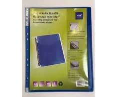 *Įmautės HSK, A4, su praplatėjimu, matinės, su kišenėle, 5vnt, mėlynos spalvos