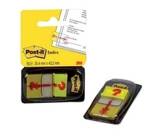 *Plastikiniai žymekliai Post-it, 25x43mm, klaustukai, 50vnt.