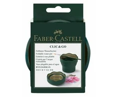 Indelis teptukams skalauti Faber-Castell Click and Go Art Graphic, tamsiai žalios spalvos