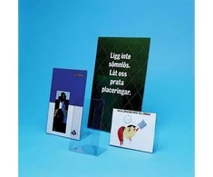 Informacinis laikiklis L formos HD, A5, vertikalus, plono plastiko