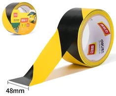 Įspėjamoji juosta DELI 48mmx18m geltona/juoda