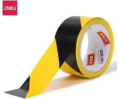 Įspėjamoji juosta DELI 48mmx18m geltona/juoda