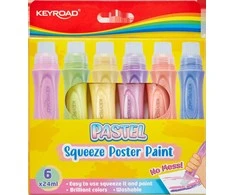 Pbs Connect Išspaudžiami dažai Keyroad, pasteliniai, 6- spalvos