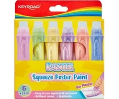 Pbs Connect Išspaudžiami dažai Keyroad, pasteliniai, 6- spalvos