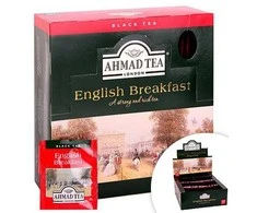 Arbata AHMAD Alu ENGLISH Breakfast, 100 x 2 g arbatos pakelių.