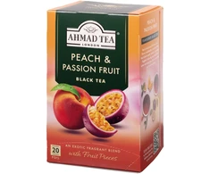 Juodoji arbata Ahmad Peach &amp; Pasion Fruit, 20x2g