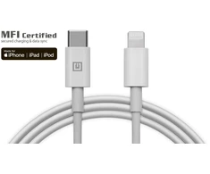 Kabelis REAL-EL MFI PD USB tipas C - Lightning TPE baltas 1m, TPE