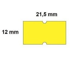 Kainų etiketės 21,5x12, stačiakampės, 1000vnt, geltonos spalvos