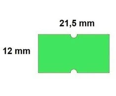 Kainų etiketės 21,5x12, stačiakampės, 1000vnt, žalios spalvos