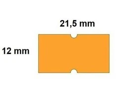 Kainų etiketės 21,5x12, stačiakampės, 1000vnt, oranžinės spalvos