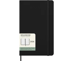 Kalendorius-užrašų knygutė Moleskine 2026 13x21cm, savaitė, kietas viršelis, juodos spalvos
