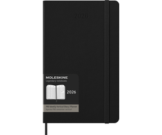 KNYGA Bookshop Kalendorius-užrašų knygutė Moleskine PRO 2026 13x21cm, savaitė, kietas viršelis, juodos spalvos