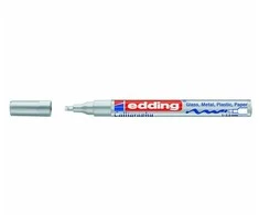 Kaligrafinis žymeklis Edding 753, lako pagrindu, kirstu galiuku, 1-2,5mm, sidabrinės spalvos