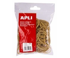 Kanceliarinės gumelės Apli, 80x2mm, 100g, natūralios spalvos