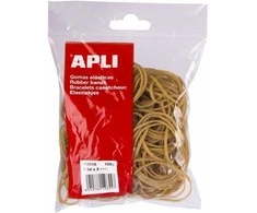 Kanceliarinės gumelės Apli, 80x2mm, 100g, natūralios spalvos