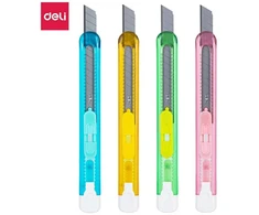 Kanceliarinis peiliukas DELI 2054 9mm, blisteryje, įvairių spalvų