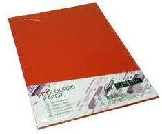 Kartonas College A4/20l, koralų raudonos spalvos CO44, 160g/m2, palaidi lapai