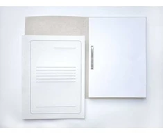 Kartoninis segtuvėlis A4, 250g, su spauda ir įsegėle, baltos spalvos SEG-6