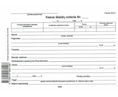 Kasos išlaidų orderis, A5, 100 lapų