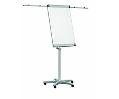 Konferencinis stovas 2×3, Mobilechart TF02, 74x100cm, su ratukais, šoninėmis juostomis, aliuminio rėmu
