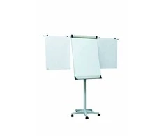 Konferencinis stovas 2x3, Mobilechart TF02, 74x100cm, su ratukais, šoninėmis juostomis, aliuminio rėmu