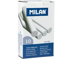 Kreida Milan, apvali, 10vnt, baltos spalvos