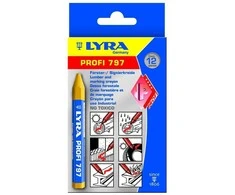 Kreidelė žymėjimui Lyra Profi 797, 12cm, juodos spalvos