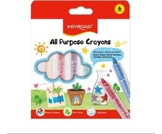 Kreidelės Keyroad, plaunamos, 6 spalvų