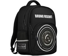Kuprinė Bruno Visconti Lens, ergonomiška, juodos spalvos