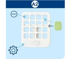 Laikiklis oro gaivikliui Tork Air-Fresh A2 (562500), baltos spalvos, plastikinis