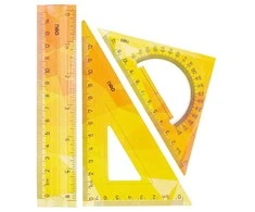 Liniuočių rinkinys DELI, 3 dalių, 15 cm, EcoPVC, lanksčios