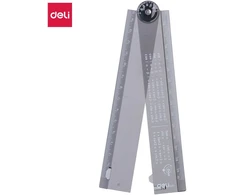 Liniuotė DELI 15cm-30cm sulankstoma juoda