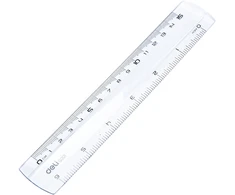 Liniuotė DELI 15cm skaidri