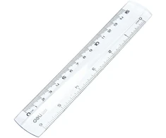 Liniuotė DELI 15cm skaidri