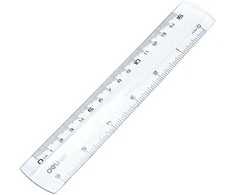 Liniuotė DELI 15cm skaidri