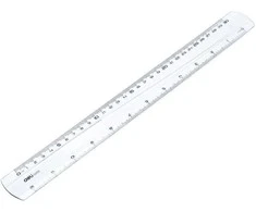 Bikuvalt Liniuotė DELI 30cm skaidri
