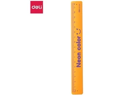 Liniuotė DELI E6206, 18cm, įvairių spalvų